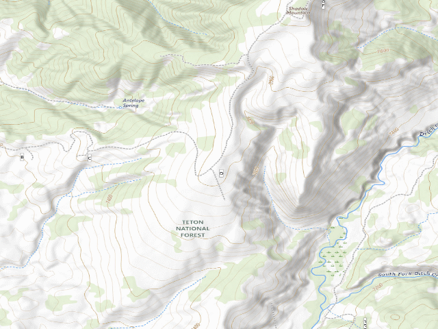 USGS topographic map of Shadow Upper 10