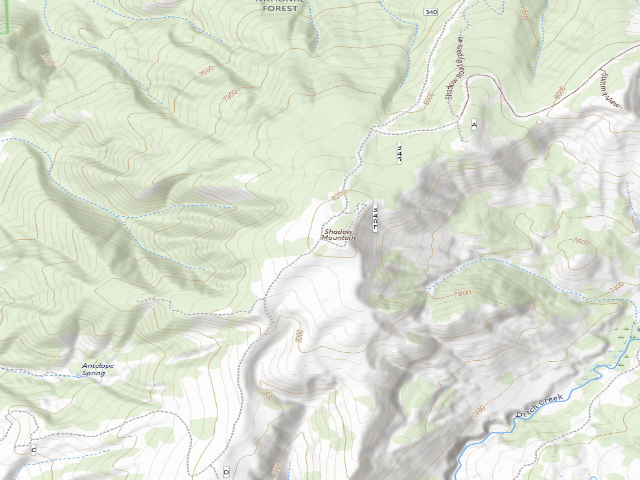 USGS topographic map of Shadow Upper 17