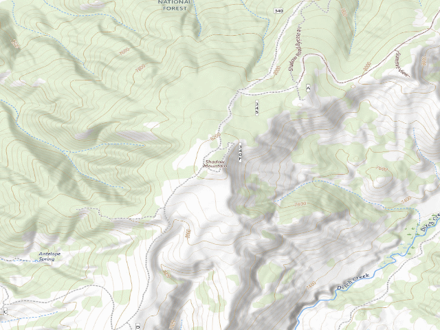 USGS topographic map of Shadow Upper 18B