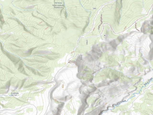 USGS topographic map of Shadow Upper 19B