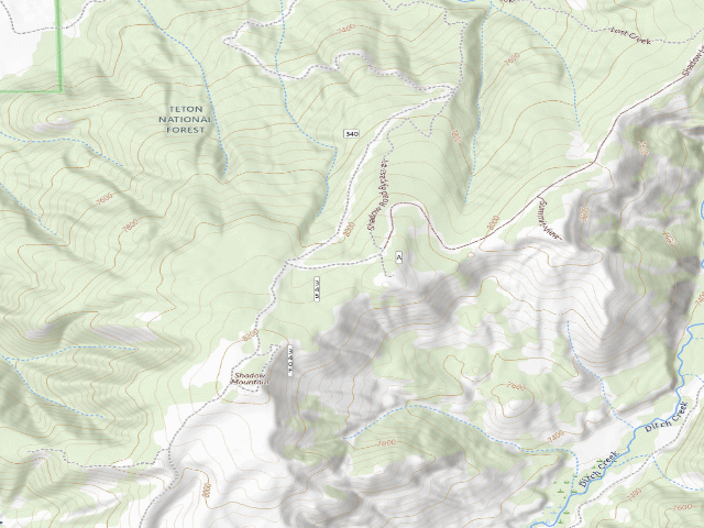 USGS topographic map of Shadow Upper 22