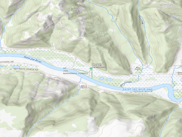 USGS topographic map of Shadowy St. Joe