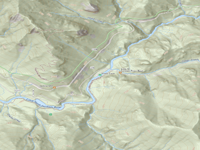 USGS topographic map of Shady Cove