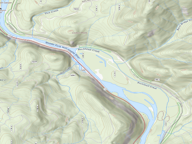 USGS topographic map of Shady Dell Cg