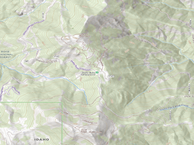 USGS topographic map of Shafer Butte Campground