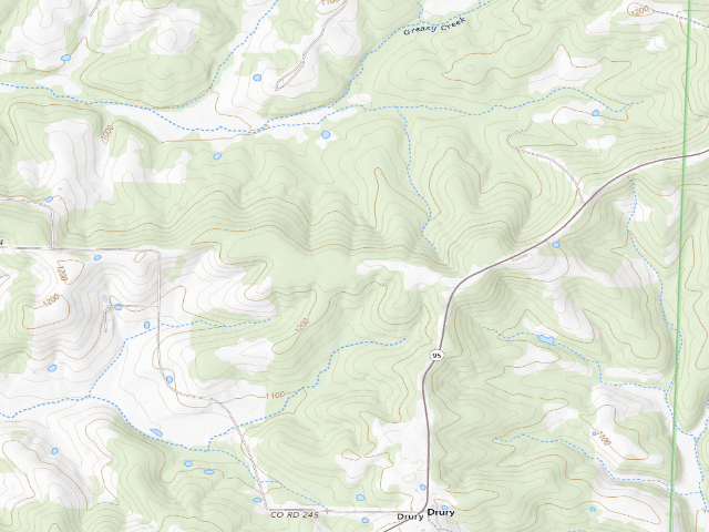USGS topographic map of Shannon Ranch Conservation Area