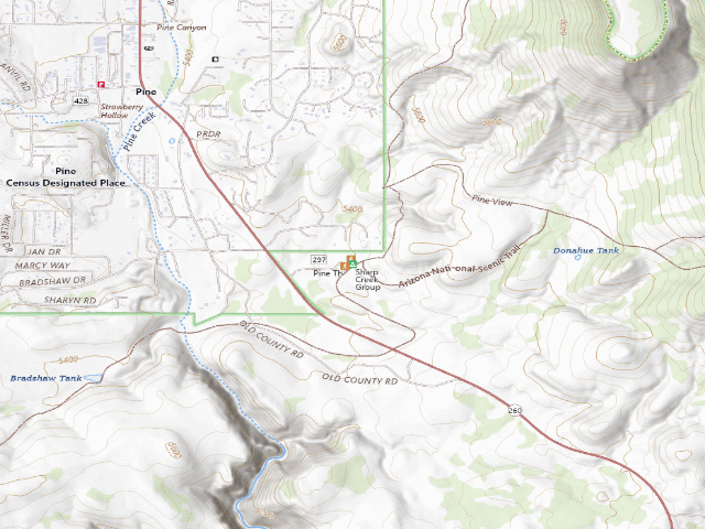 USGS topographic map of Sharp Creek Group