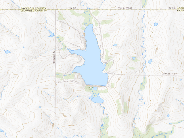 USGS topographic map of Shawnee State Fishing Lake