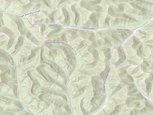 USGS topographic map of Shawnee State Forest Backpack Trail - Camp 1