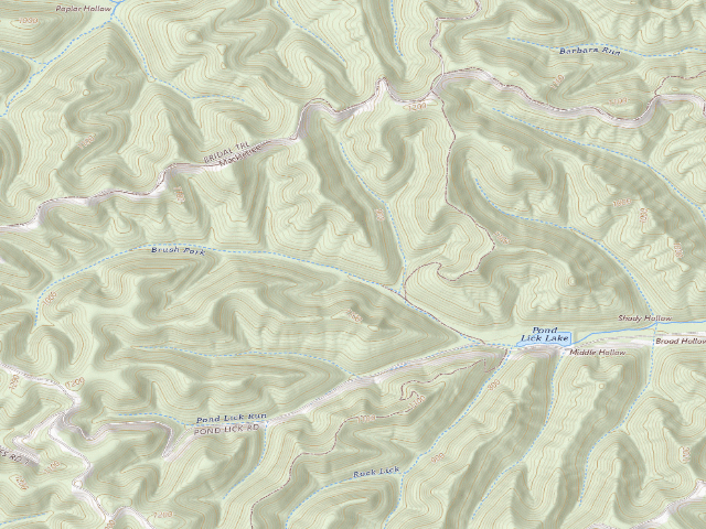 USGS topographic map of Shawnee State Forest Backpack Trail - Camp 4