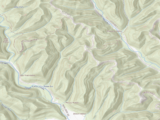 USGS topographic map of Shawnee State Forest Backpack Trail - Camp 5