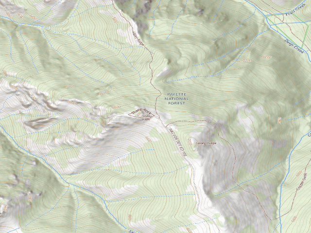 USGS topographic map of Sheep Rock Camping