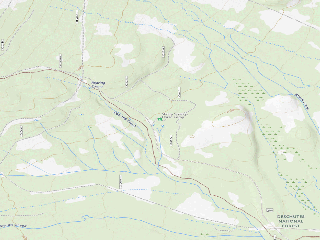 USGS topographic map of Sheep Springs Horse Camp