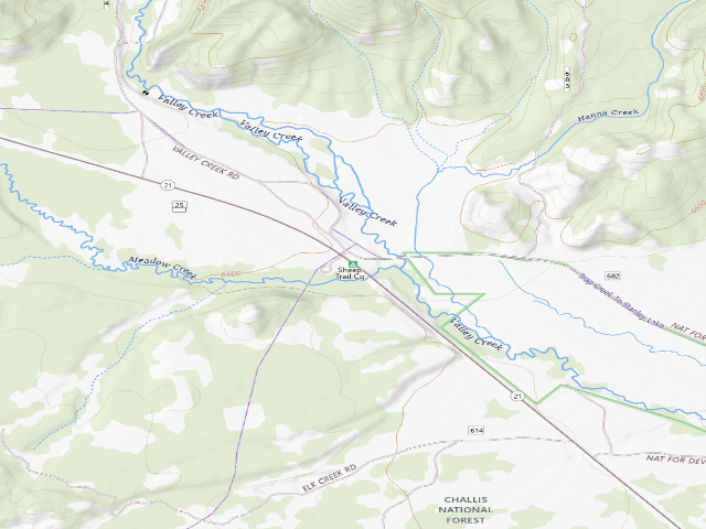 USGS topographic map of Sheep Trail Cg