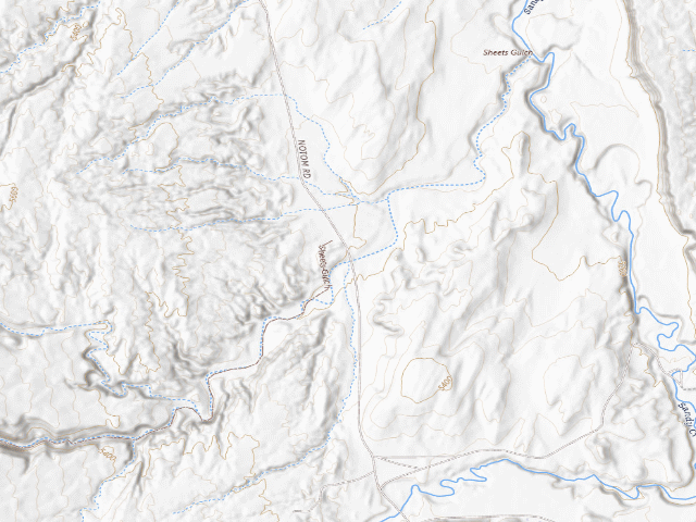 USGS topographic map of Sheets Gulch