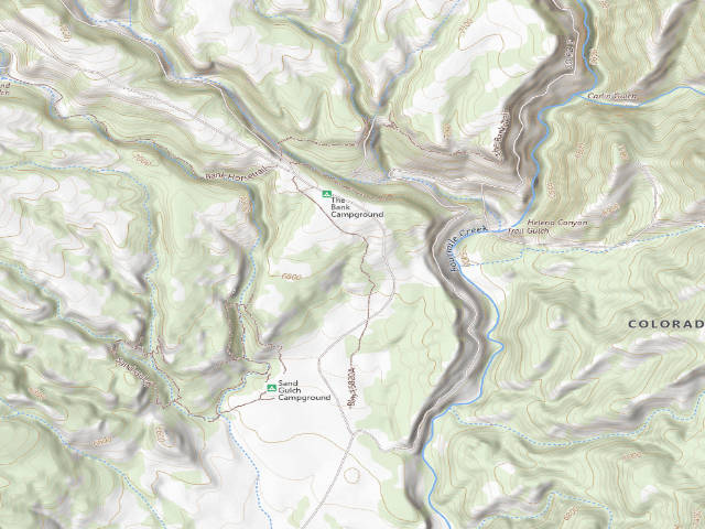 USGS topographic map of Shelf Road Sites