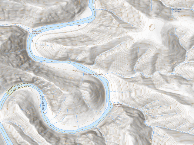 USGS topographic map of Shell Canyon