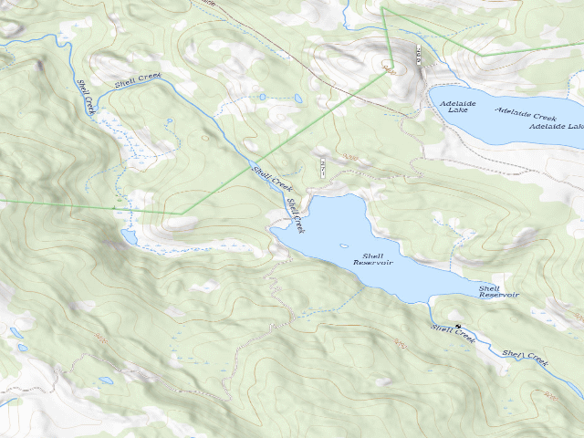 USGS topographic map of Shell Reservoir