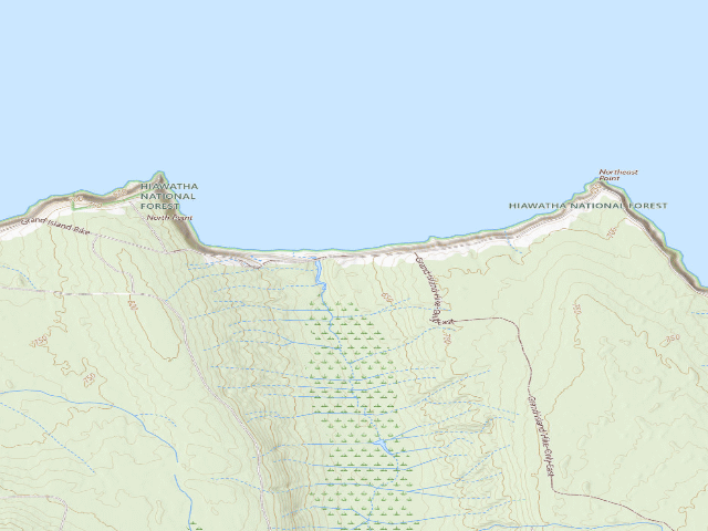 USGS topographic map of Shelter Ridge Campsite