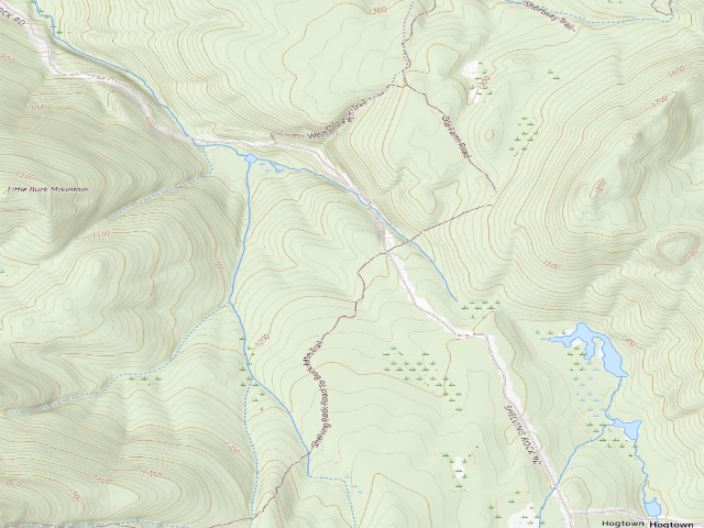 USGS topographic map of Shelving Rock Area Campsite 10 (Lake George Wild Forest)