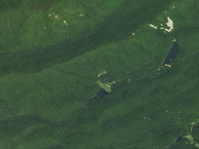 Aerial image of Sherando Lake Group Campground