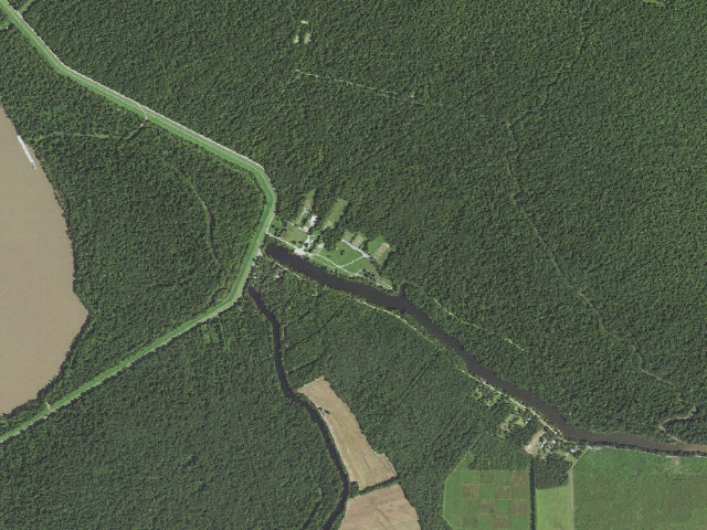 Aerial image of Sherburne WMA primitive camping area 1