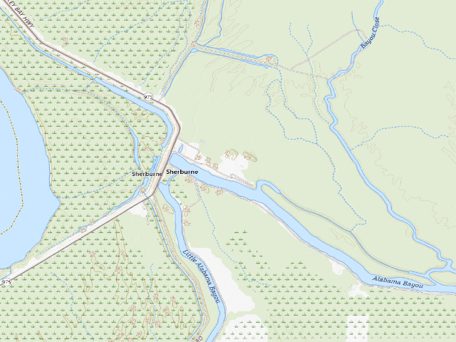 USGS topographic map of Sherburne WMA primitive camping area 1