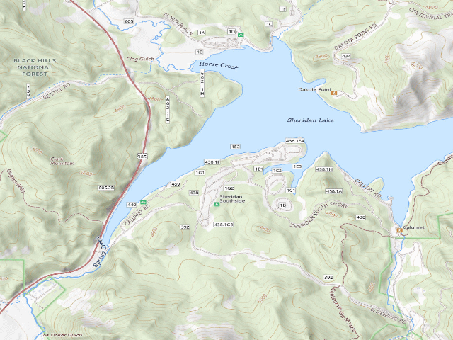 USGS topographic map of Sheridan Southside