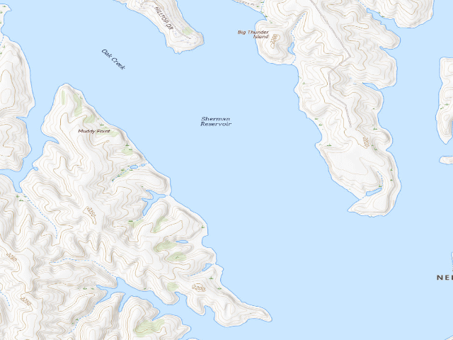 USGS topographic map of Sherman Reservoir SRA