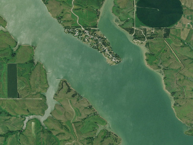 Aerial image of Sherman Reservoir WMA