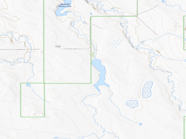 USGS topographic map of  Sherriff Dam Camping / Fishing Area