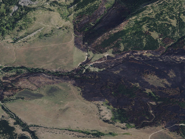 Aerial image of Shields River Dispersed Site