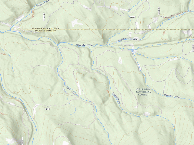 USGS topographic map of Shieldsloop22