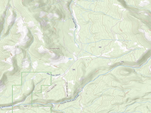 USGS topographic map of Shingle Flat
