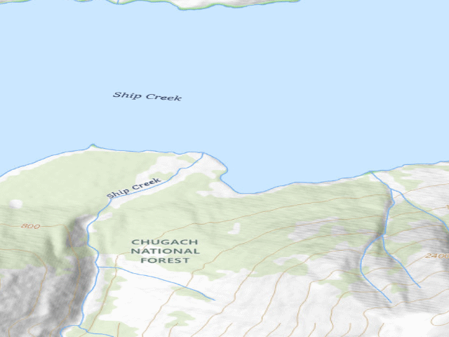 USGS topographic map of Ship Creek Cg