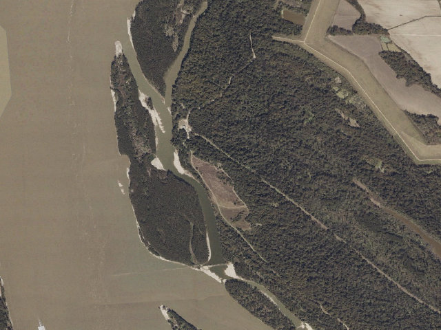 Aerial image of Shipland WMA camp site 1