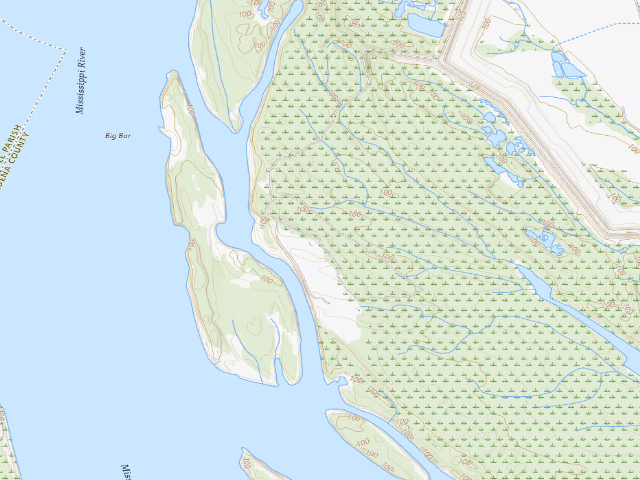USGS topographic map of Shipland WMA camp site 1