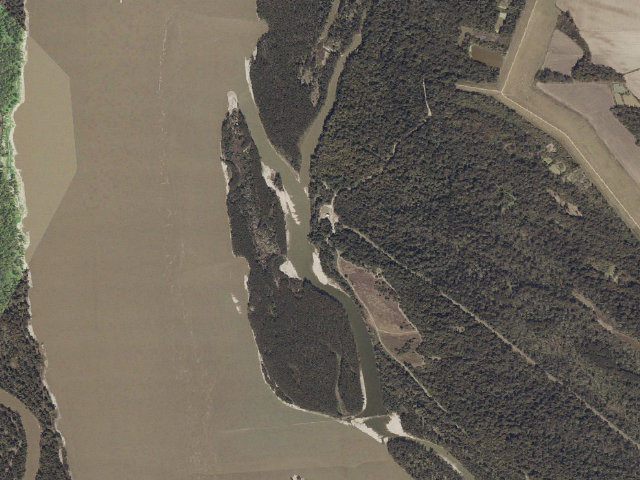 Aerial image of Shipland WMA camp site 2