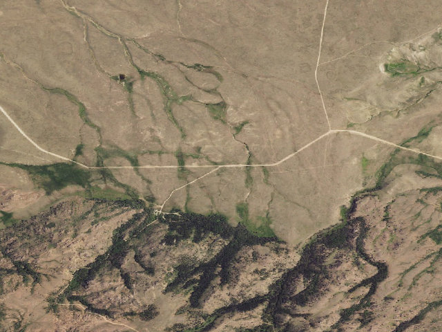 Aerial image of Shirley Mountains