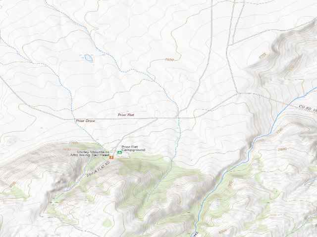 USGS topographic map of Shirley Mountains