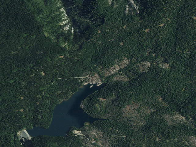 Aerial image of Shirttail Creek