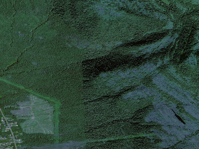 Aerial image of Shoemaker Bay Overlook Shelter