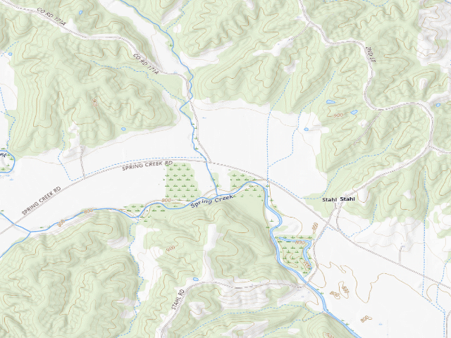 USGS topographic map of Shoemaker Conservation Area