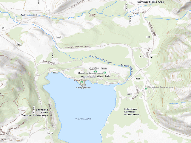 USGS topographic map of Shoreline Group