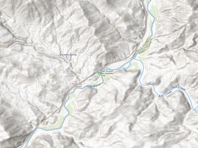 USGS topographic map of Shores