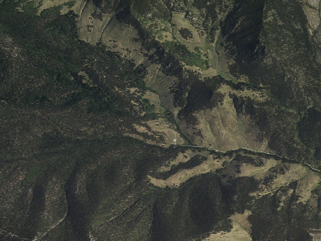 Aerial image of Shoshone 1 Campsite (Snake Creek Road)