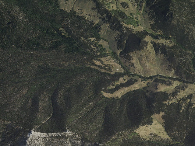 Aerial image of Shoshone 2 Campsite (Snake Creek Road)
