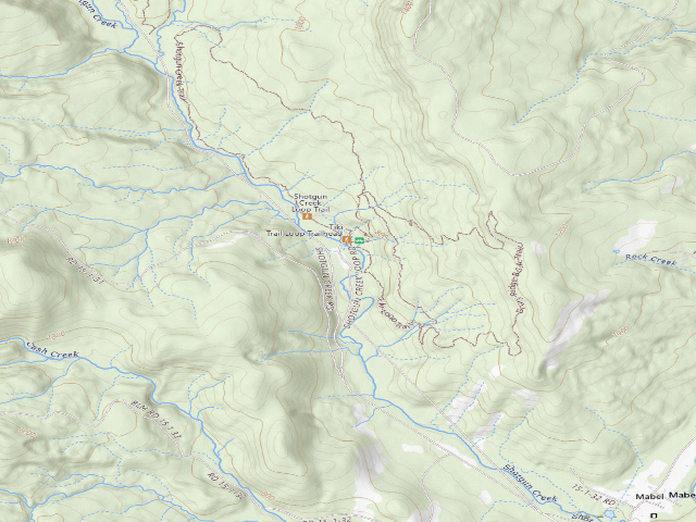USGS topographic map of Shotgun Creek Campground