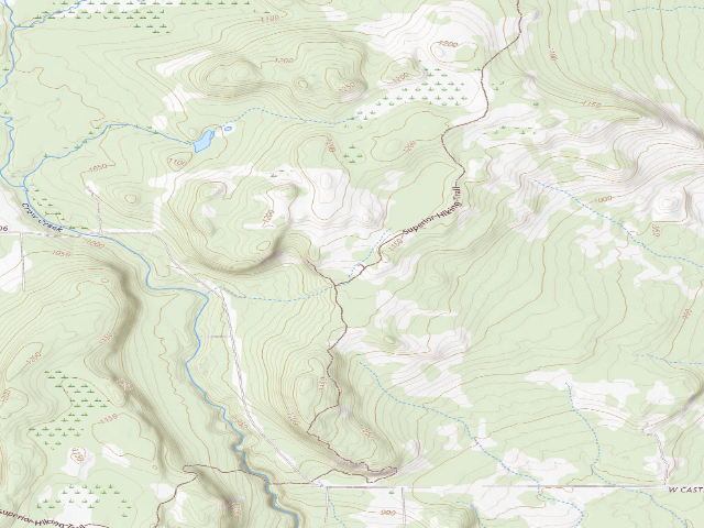 USGS topographic map of Sht- Crow Creek Valley