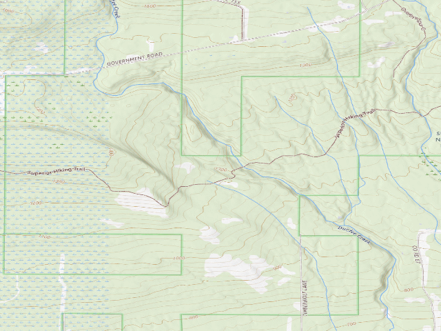 USGS topographic map of Sht- Durfee Creek